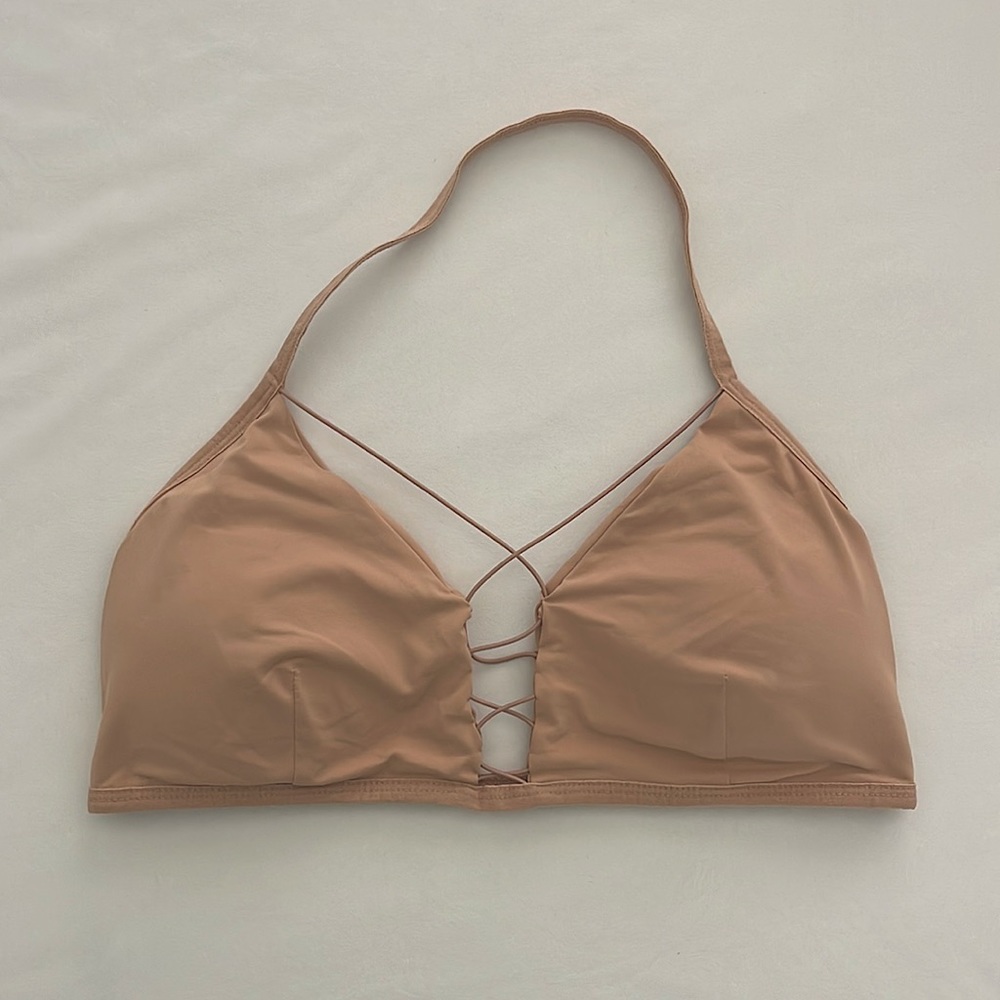 Nude swim top
